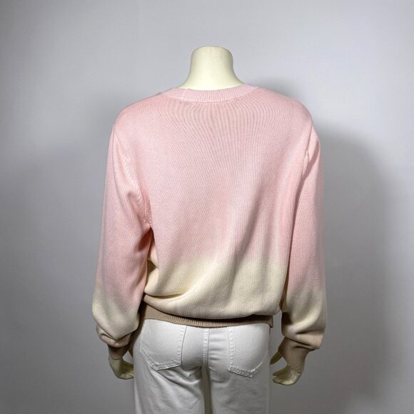 VERONICA BEARD Pink, Ivory and Tan Ombre 'Nikasha' Pullover Sweater - Picture 3 of 7